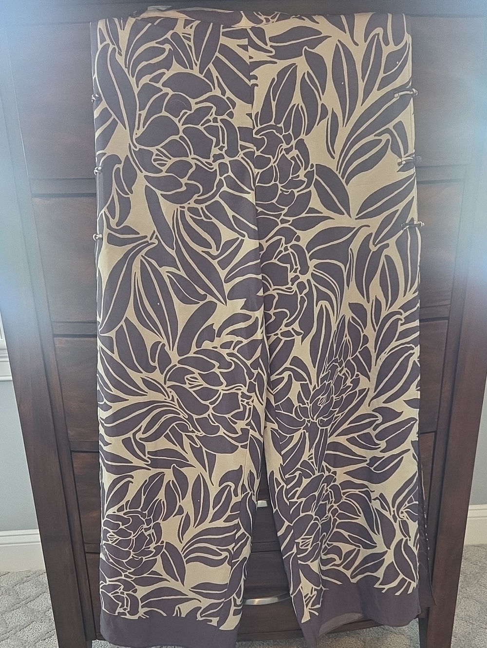 Leifnotes Wide-Leg Floral Print Pants